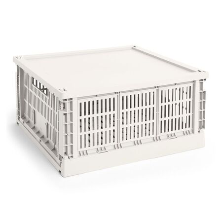 Aufbewahrungsbox Colour Crate Square L von Hay, Off-White