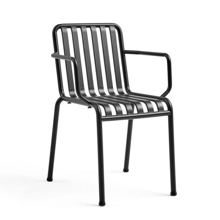 HAY Living Palissade Chair Anthrazit, Mit Armlehnen