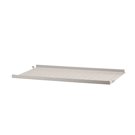 String Furniture Metal Shelf with Low Edge Beige, B: 58 cm, T: 30 cm