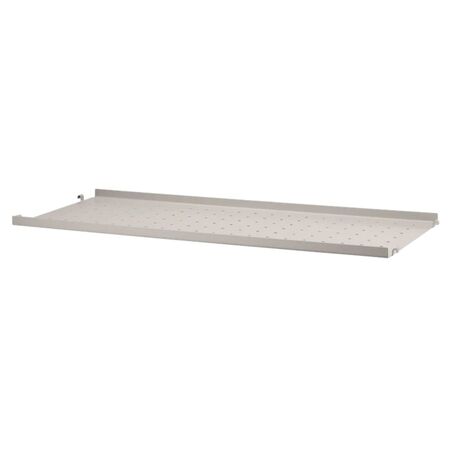 String Furniture Metal Shelf with Low Edge Beige, B: 78 cm, T: 30 cm