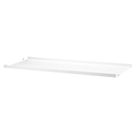 String Furniture Metal Shelf with Low Edge Weiss, B: 78 cm, T: 30 cm