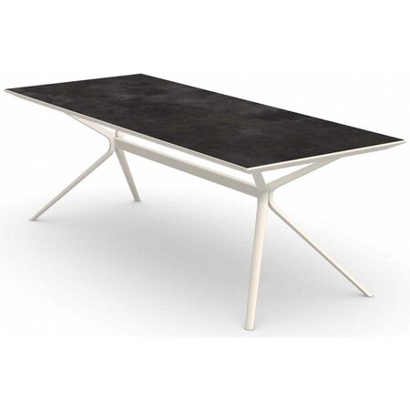 Fast Moai Outdoor Esstisch Stein - Gestell Cremeweiss / Nachtschwarz