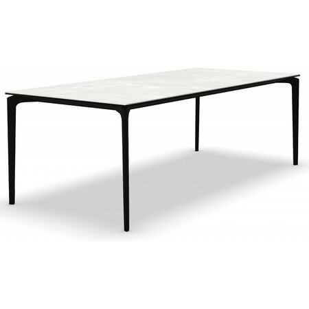 Fast AllSize Tisch mit Platte aus Feinsteinzug, Snow-Schwarz