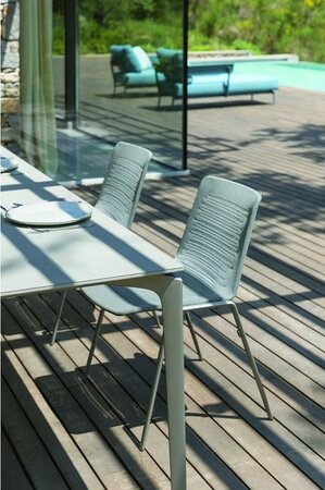 Fast AllSize Tisch mit Platte aus Feinsteinzug, Snow