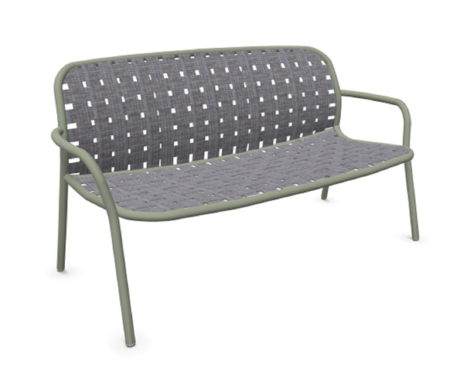 EMU Yard Sofa 2-Sitzer - 37 grau/grün / 64 Grau/Grün