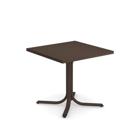 Emu Table System Tavolo Bordo Squadrato 80x80 - 41 Indischbraun