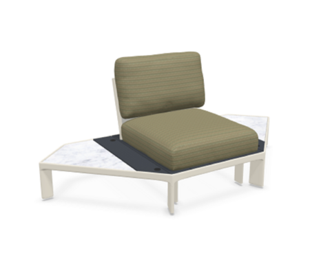 Emu Tami 769 Outdoor Sofa Eckmodul - 23 Weiss - 34 Basaltina - 35 Weiss Statuario-900/08 Sand