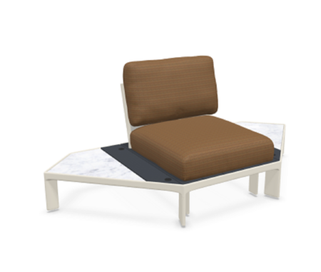 Emu Tami 769 Outdoor Sofa Eckmodul - 23 Weiss - 34 Basaltina - 35 Weiss Statuario-900/07 Havannabraun