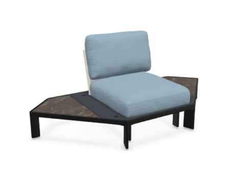 Emu Tami 769 Outdoor Sofa Eckmodul - 24 Schwarz - 34 Basaltina - 36 Emperador-900/02 Meerblau