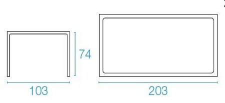 Emu Terramare Rechteckiger Tisch mit Platte aus Steinzeug 725