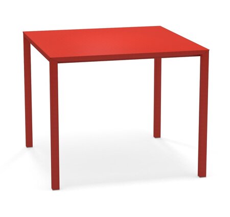 EMU Urban Tisch quadratisch stapelbar-90x90 - 50 Scharlachrot
