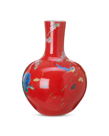 Pols Potten Ball Body Vase - Coral Red 