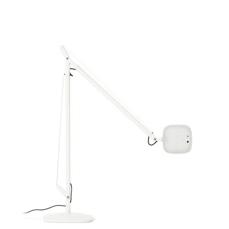 FontanaArte FontanaArte Volée Tischleuchte Hellrosa RAL 3015, Weiss / Weiss, Klemme, Weiß RAL 9016, Mittel
