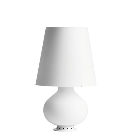 FontanaArte Tischleuchte Fontana 1853/0, 1853, 1853/1 von FontanaArte  Hellrosa RAL 3015, Weiss / Weiss, Gross - Weiss, ohne Leuchtmittel