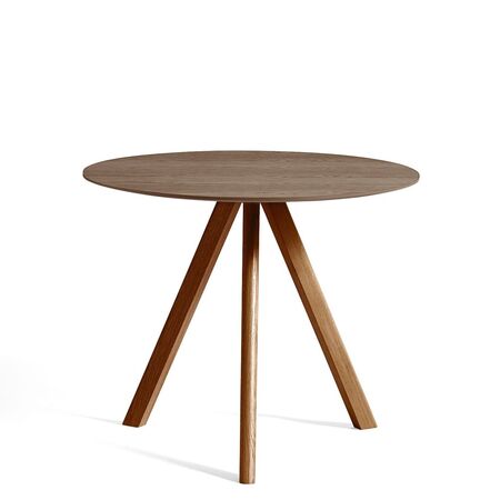 HAY Living Runder Tisch CPH 20 Monochrome Ø: 90 cm / H: 74 cm , Walnuss Lackiert