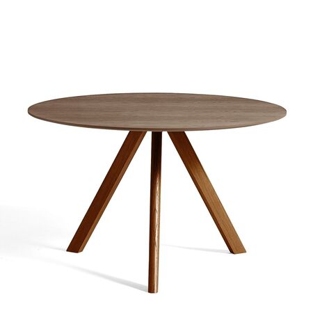 HAY Living Runder Tisch CPH 20 Monochrome Ø: 120 cm / H: 74 cm , Walnuss Lackiert