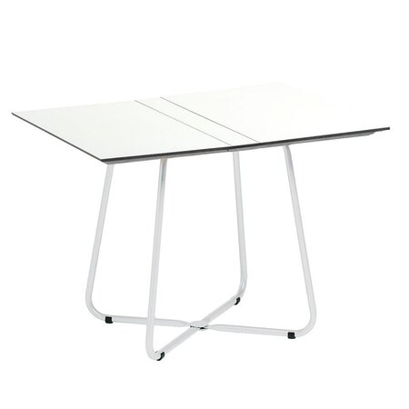 Weishäupl Balcony Klapptisch HPL Weiss-Edelstahl weiss