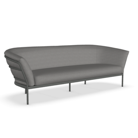 Fast Ria Soft 7622 - 2-Sitzer Sofa - Gestell 9-Metallic Grey / Stoffkissen SGR-Grey