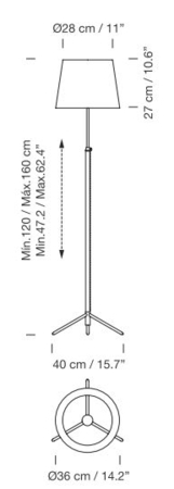 Santa & Cole Pie de Salón - G3 Stehleuchten