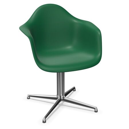 Vitra Eames Plastic  Armchair DAL von Vitra 17 Smaragd RE, Aluminium poliert 03, Filzgleiter basic dark für Hartboden 05