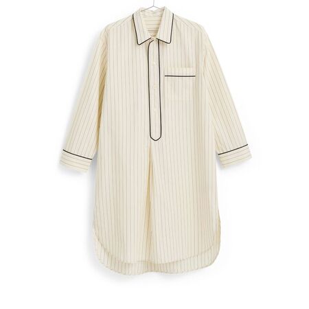 HAY Accessoires Langarm Nachthemd Fineline von Hay Ivory, S/M