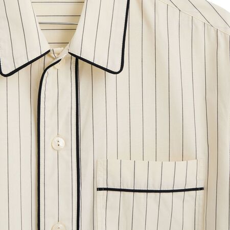 HAY Accessoires Langarm Nachthemd Fineline von Hay Ivory