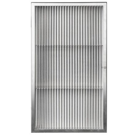Ferm Living Haze Wall Cabinet - Reeded Glass Stainless Steel