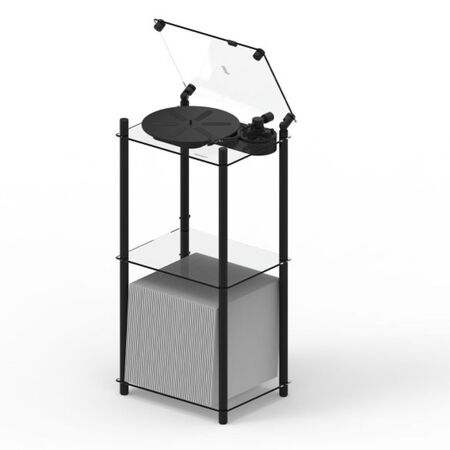 Transparentsound Turntable Tischständer von Transparent Schwarz