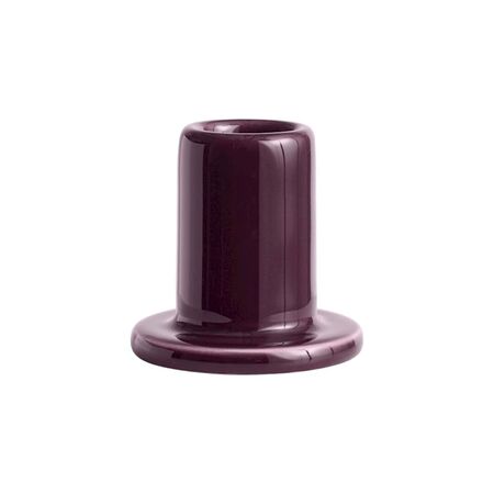 HAY Accessoires Kleiner Kerzenhalter Tube von Hay Bordeaux