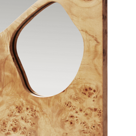 Ferm Living Spiegel Folia von Ferm Living H: 85 cm , Natural Burl