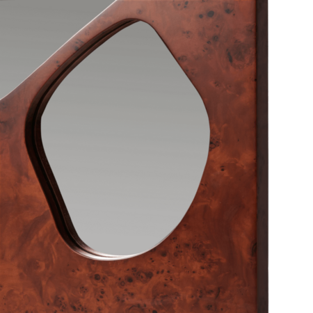 Ferm Living Spiegel Folia von Ferm Living H: 85 cm , Dark Stained Burl