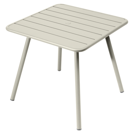 Fermob Luxembourg Tisch Mit 4 Fussen 80 X 80 cm Lehmgrau A5