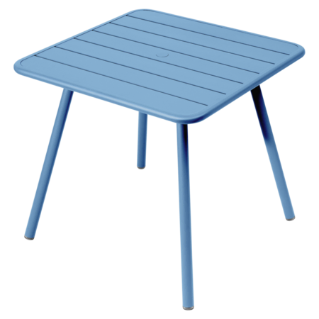 Fermob Luxembourg Tisch Mit 4 Fussen 80 X 80 cm Maya Blau E1