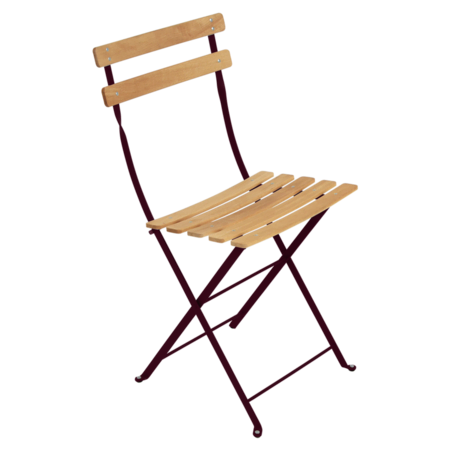 Fermob Bistro Naturel Klappstuhl von Fermob Schwarzkirsche B9