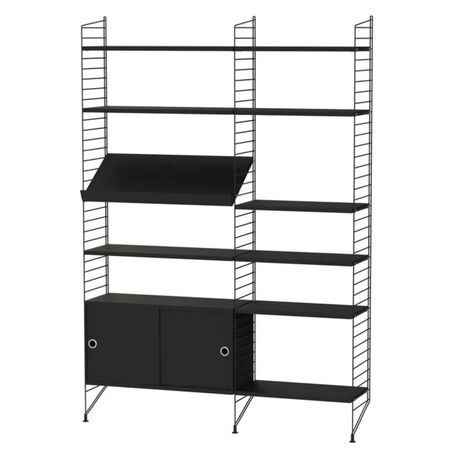 String_Furniture_System_Wohnzimmer_H_Schwarz_Schwarz