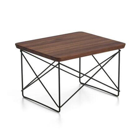 Vitra Occasional Table LTR Basic Dark 30 pulverbeschichtet (glatt), Nussbaum massiv