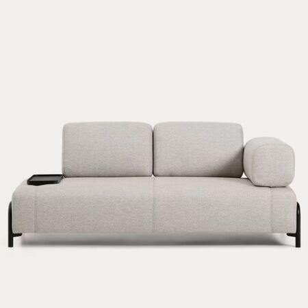 Kave_Home_2_Sitzer_Sofa_Compo_aus_Chenille_mit_kleines_Tablett_Schwarz_Babel_Beige_1
