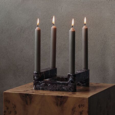 Ferm Living Niedriger Kerzenständer Newel Modular von Ferm Living x Utzon Rosso Levanto