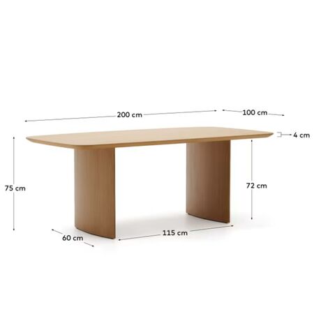 Kave_Home_Esstisch_Litto_200_Eiche_Dimensions