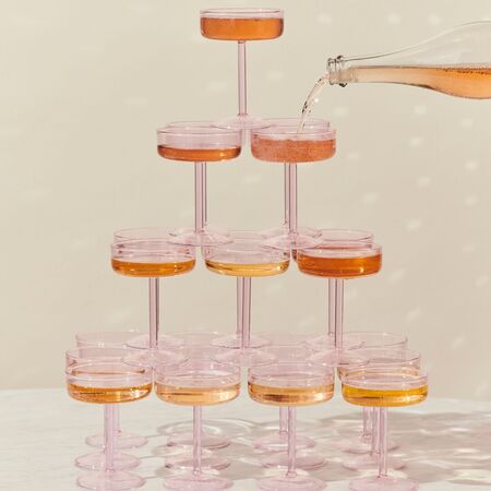 HAY Accessoires Cocktailglas Tint im 4er Set von Hay Clear / Jade blue