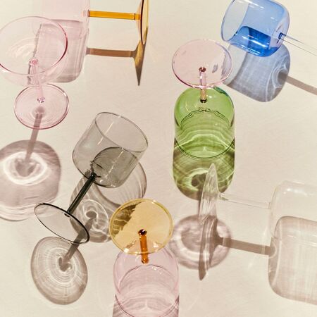 HAY Accessoires Cocktailglas Tint im 4er Set von Hay Clear / Jade blue