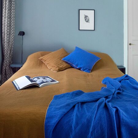 Brita Sweden Evy Blanket Cobalt, B: 130 cm / L: 190 cm 