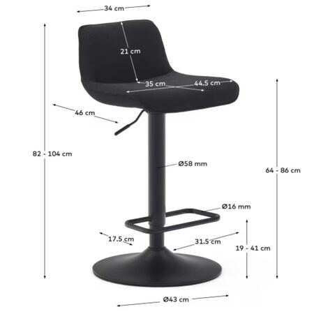 Kave_Home_Zenda_Hocker_Schwarz_MattSchwarz_Dimensions