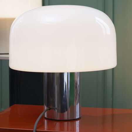 Flos Tischleuchte Bellhop Glass von Flos Aluminium hochglänzend-1