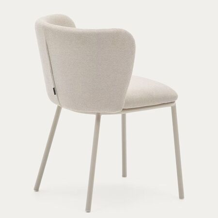 Kave_Home_Stuhl_Ciselia_aus_Chenille_Beige_Stahl_Beige
