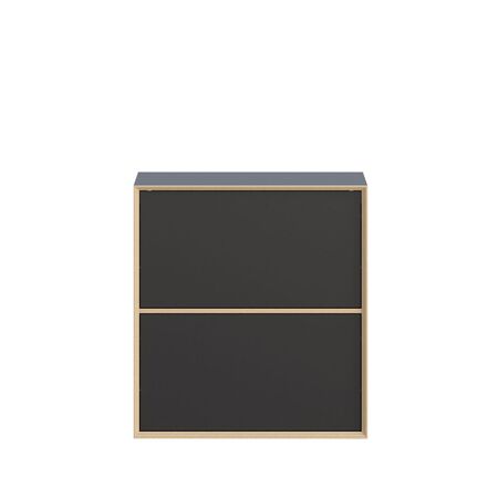 Müller Small Living Schuhschrank Vertiko Shoes von Müller Small Living Schwarz matt, 2 Schubkästen
