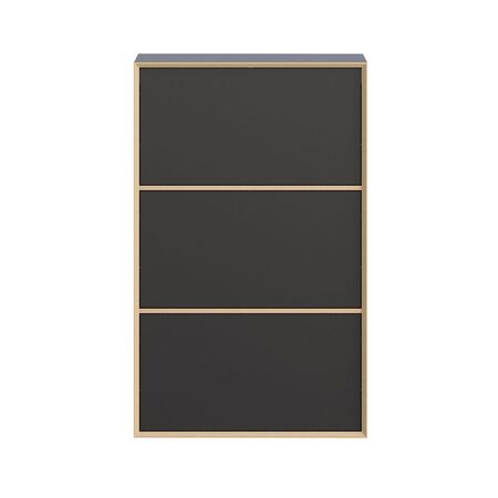 Müller Small Living Schuhschrank Vertiko Shoes von Müller Small Living Schwarz matt, 3 Schubkästen