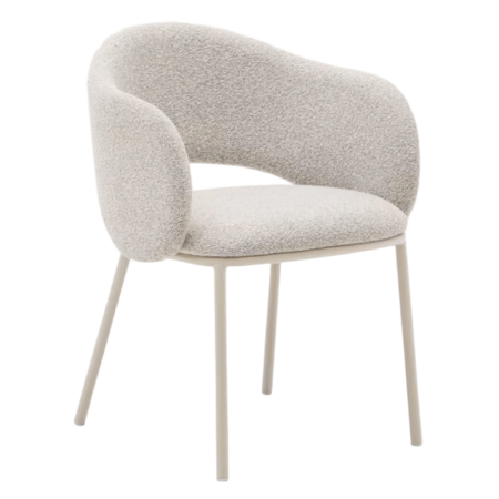 Kave Home Stuhl Maina von Kave Home Beige, 30 % Sperrholz / 15 % Stoff
