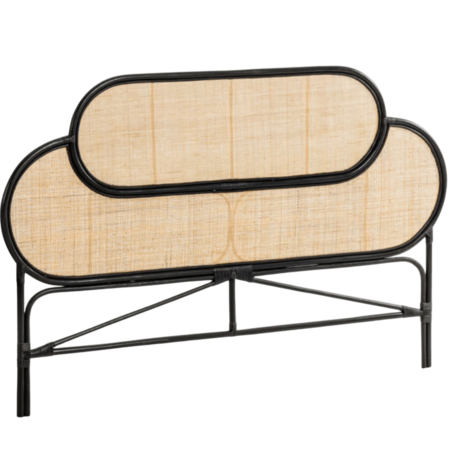 Kave Home Bettkopfteil Lalita von Kave Home Natur / Schwarz