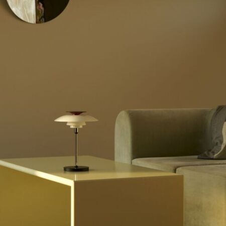 Louis Poulsen Tragbare Lampe PH 80  von Louis Poulsen Acryl Opal Weiss / Hochglanzverchromt-1